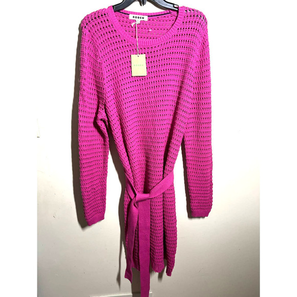 Crochet Knit Dress Rose Violet - Picture 3 of 6